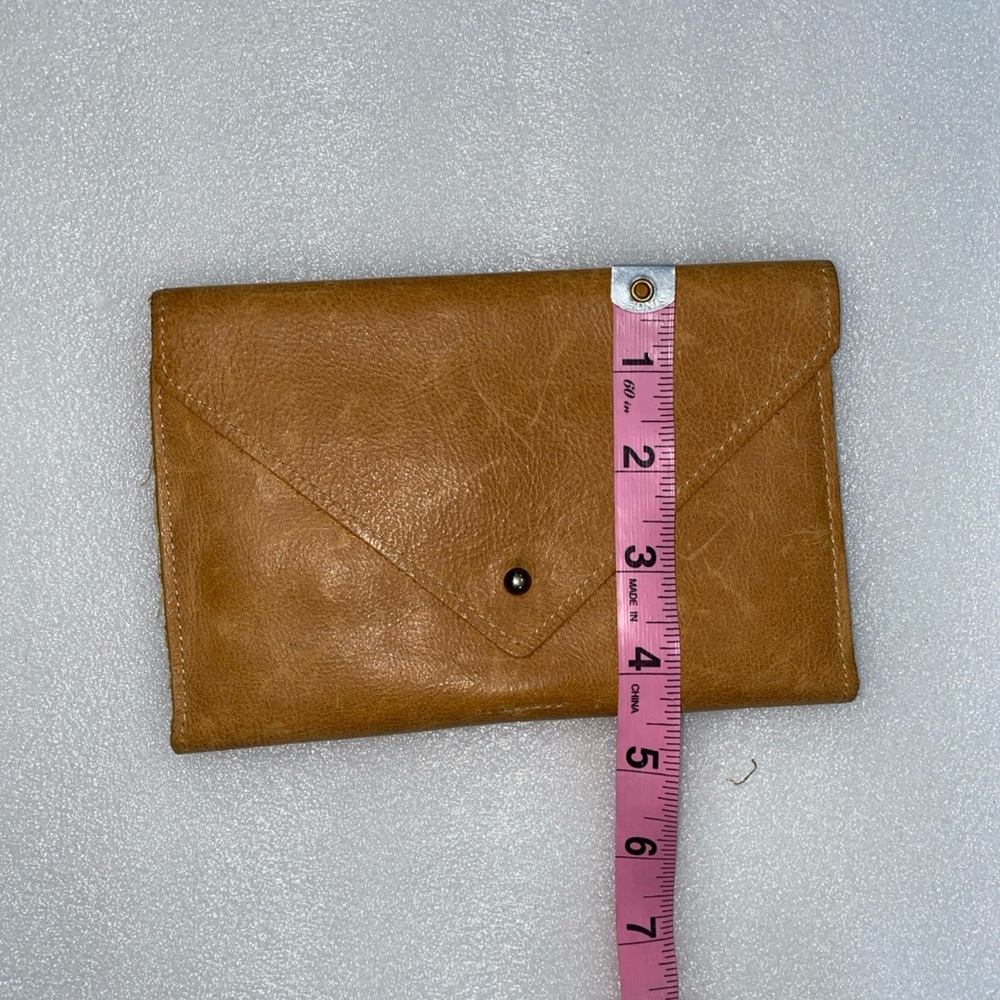 Hearth And Hand Brown Leather Travel Wallet Organizer Envelope 4.5” X 7” EUC - Picture 8 of 8